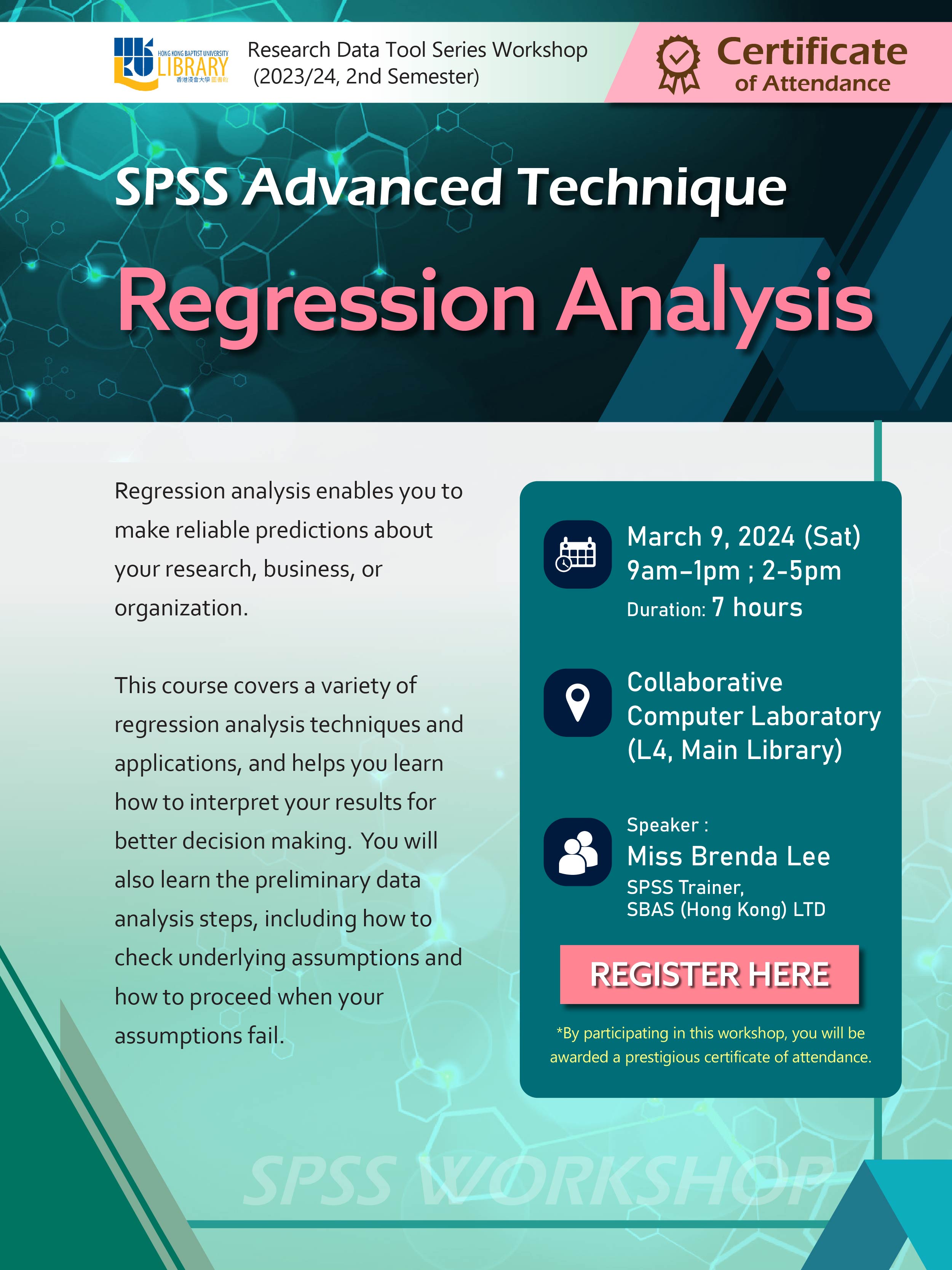 SPSS Advanced Technique: Regression Analysis